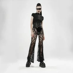 Punk Rave Store Hollow-out Strap Short-sleeved T-shirt 13 Punk Rave Store Hollow-out Strap Short-sleeved T-shirt