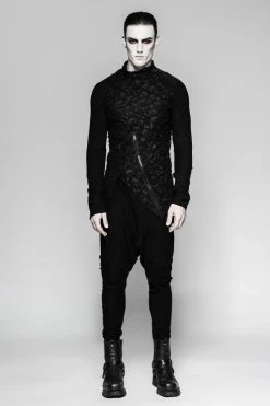 Punk Rave Store Mandarin Collar Decadent Heavy Long Sleeve Punk T-shirts