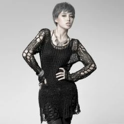 Punk Rave Store Fashion Broken Pullover Striped Punk Sweaters