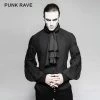 Punk Rave Store Big Balloon Sleeves Ruffle Gothic Shirt With Removable Tie-scarf