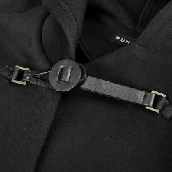 Punk Rave Store Black Personality Irregular Cloak Style Long Punk Jacket