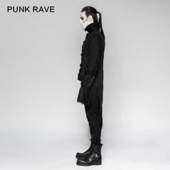 Punk Rave Store Lace Puff Sleeves Brocade Swallow-tailed Men Gothic Shirt
