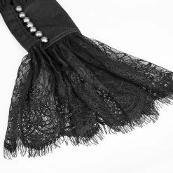 Punk Rave Store Lace Puff Sleeves Brocade Swallow-tailed Men Gothic Shirt