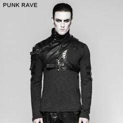 Punk Rave Store Punk Accessories Soldier Close-fitting Male Shoulder Armor