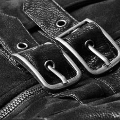 Punk Rave Store Cyber Goth Women Dark Angel Long Gothic Coat Hooded Fake Two Piece