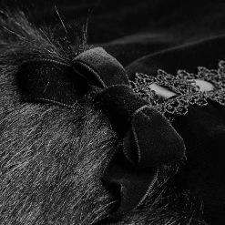 Punk Rave Store Gothic Lolita Sweet Lolita Style Velvet Hooded Gothic Coat With Tiered Lace