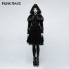 Punk Rave Store Gothic Lolita Sweet Lolita Style Velvet Hooded Gothic Coat With Tiered Lace