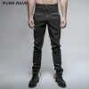 Punk Rave Store Black Spring New Chinese Knot Skinny Gothic Pants For Men 2 Punk Rave Store Black Spring New Chinese Knot Skinny Gothic Pants For Men