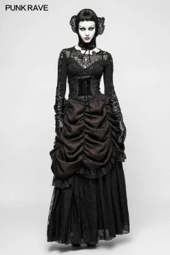 Punk Rave Store Gothic Lolita Vintage Embroidery Gothic Accessories Lolita Girdle With Exquisite Positioning Flower