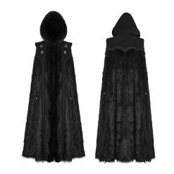 Punk Rave Store Winter Woolen Worsted Witch Long Gothic Coat For Men