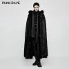 Punk Rave Store Winter Woolen Worsted Witch Long Gothic Coat For Men