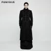 Punk Rave Store Gothic Steampunk Exquisite Gorgeous Long Black Gothic Coat For Men