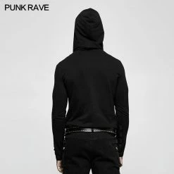 Punk Rave Store Punk Sweater & Hoodies Hooded Loop Sleeve Long Punk Sweaters For Men