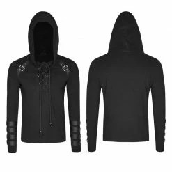 Punk Rave Store Punk Sweater & Hoodies Hooded Loop Sleeve Long Punk Sweaters For Men