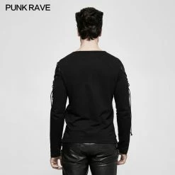 Punk Rave Store Military Uniform Long Sleeve Punk T-shirts With Ribbon Design
