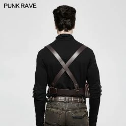 Punk Rave Store SteamPunk Adjustable Cross Punk Accessories Strap Clips With Detachable Bag