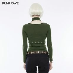 Punk Rave Store Daily Soft Split Punk Sweater With Separate Collar Punk Sweater & Hoodies