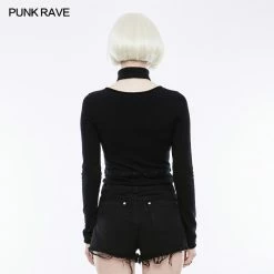Punk Rave Store Daily Soft Split Punk Sweater With Separate Collar Punk Sweater & Hoodies