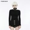 Punk Rave Store Daily Soft Split Punk Sweater With Separate Collar Punk Sweater & Hoodies