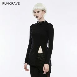 Punk Rave Store Personality Diablo Split Wool Punk Sweater