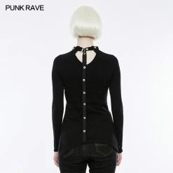 Punk Rave Store Personality Diablo Split Wool Punk Sweater