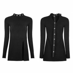 Punk Rave Store Personality Diablo Split Wool Punk Sweater