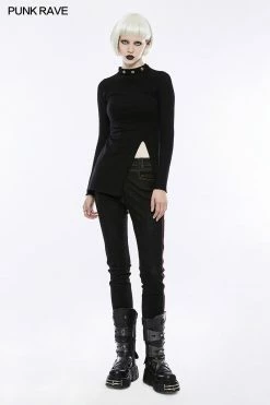 Punk Rave Store Personality Diablo Split Wool Punk Sweater