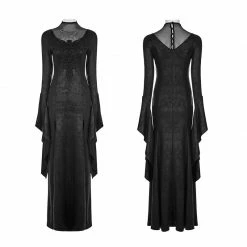 Punk Rave Store Gorgeous Black High Split Lace Gothic Dress