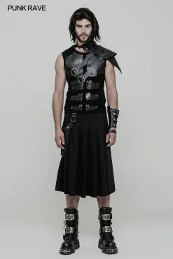 Punk Rave Store Skinny Muscular Sleeveless Punk T-shirt For Men