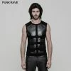 Punk Rave Store Skinny Muscular Sleeveless Punk T-shirt For Men