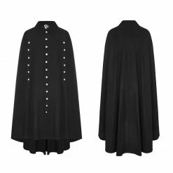 Punk Rave Store Handsome Long Irregular Uniform Gothic Cloak With Sleeve Slit On Front Gothic Vampire