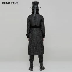 Punk Rave Store Victoria Gorgeous Long Gothic Coat Stereo Jacquard Men Jacket