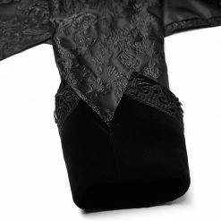 Punk Rave Store Victoria Gorgeous Long Gothic Coat Stereo Jacquard Men Jacket