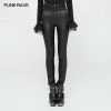 Punk Rave Store Women High Waist Stretch Jacquard Tight Gothic Pants