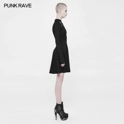 Punk Rave Store Daily High Elastic Knitted Punk Dress For Women