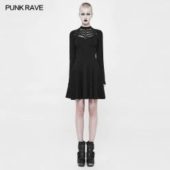 Punk Rave Store Daily High Elastic Knitted Punk Dress For Women