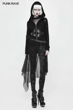 Punk Rave Store Witch Short Hooded Cardigan Punk Sweater Coat