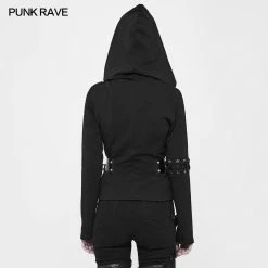 Punk Rave Store Witch Short Hooded Cardigan Punk Sweater Coat