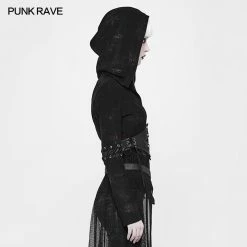 Punk Rave Store Witch Short Hooded Cardigan Punk Sweater Coat
