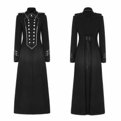 Punk Rave Store Exquisite Woolen Gothic Jacket Uniform Retro Trench Coat