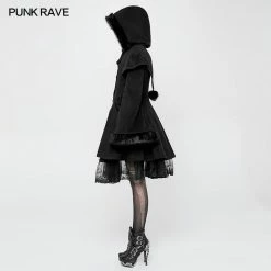 Punk Rave Store Gothic Lolita Lolita Woolen Medium-length Swallow Tail Gothic Coat