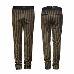 Punk Rave Store High Grade Suit Elegant Gothic Pants With Rugged Stripes Gothic Steampunk