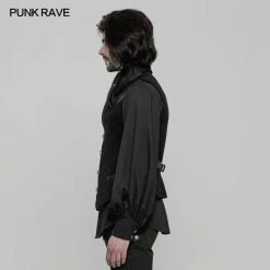 Punk Rave Store Steampunk Heavy Twilled Woven Breasted Waistcoat For Men