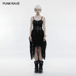 Punk Rave Store Steampunk Adjustable Four-Button Design Lace Dress For Women