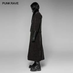 Punk Rave Store Detachable Gentleman Style Velvet Leather Splice Punk Jacket