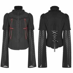 Punk Rave Store Gothic Lolita Kawaii Classic Lolita Trumpet Sleeve Gothic Shirt For Women