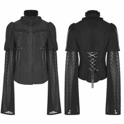 Punk Rave Store Gothic Lolita Kawaii Classic Lolita Trumpet Sleeve Gothic Shirt For Women