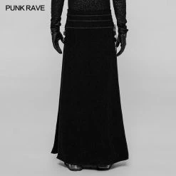 Punk Rave Store Retro Jacquard Embroidery Mens Gothic Skirt