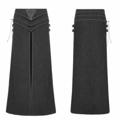Punk Rave Store Retro Jacquard Embroidery Mens Gothic Skirt