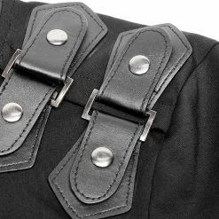 Punk Rave Store Men's Goth Elastic Knitted Uniform Long-sleeve T-shirt